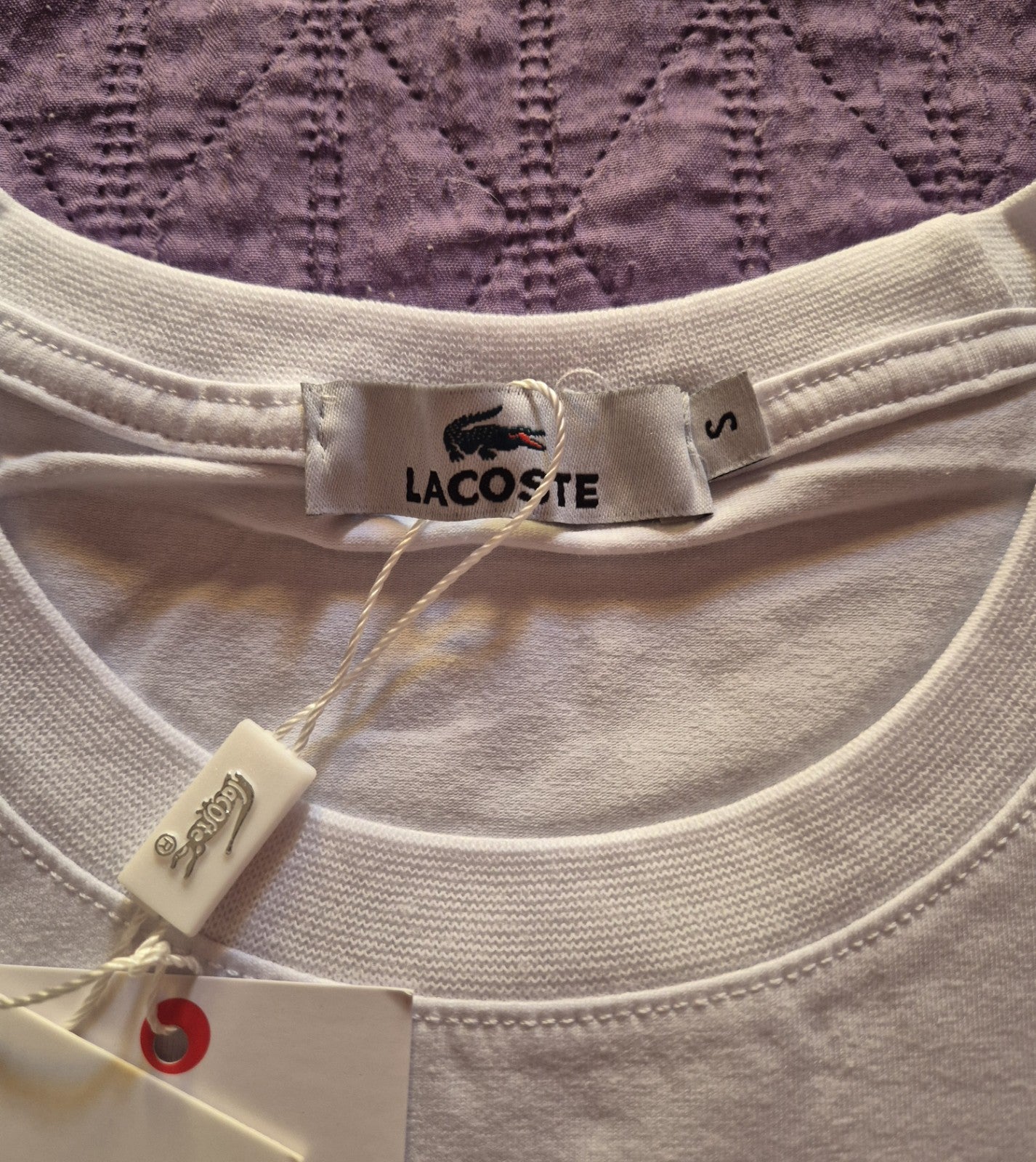 T-shirt Lacoste tg S girocollo nuova con cartellino e Busta