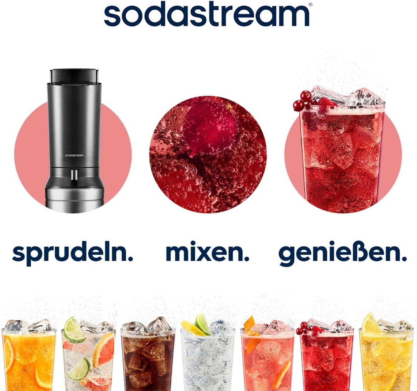 SodaStream Crystal 3.0, gasatore per acqua a connessione rapida, senza bombola