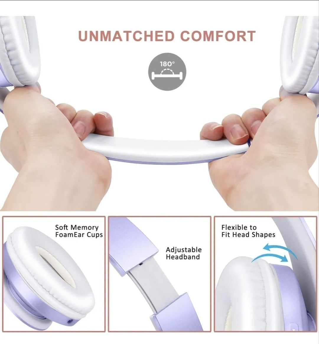 ZIHNIC Cuffie Bluetooth Over Ear, senza fili, con isolamento acustico senza Fili