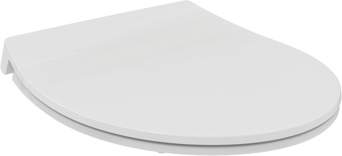 Ideal Standard Tirso Sedile WC, forma ovale universale, Sedile a chiusura rallen