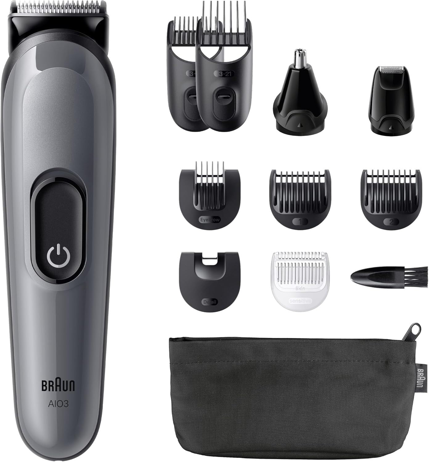 Braun Rifinitore All-in-One Series 3, Rasoio Elettrico Barba e Capelli 11in1