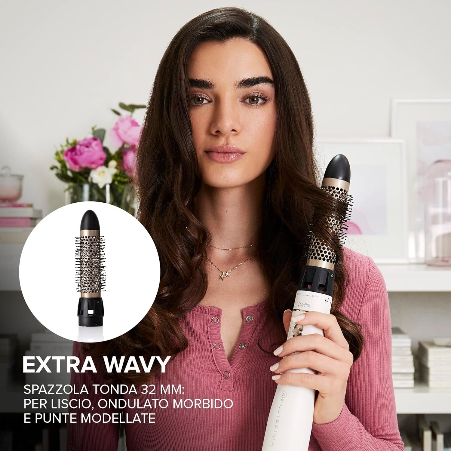 Bellissima Imetec Air Wonder, Spazzola Ad Aria Calda, Tecnologia a Ioni, 1000 W