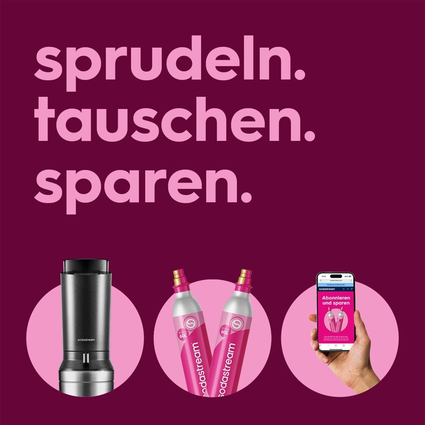 SodaStream Crystal 3.0, gasatore per acqua a connessione rapida, senza bombola