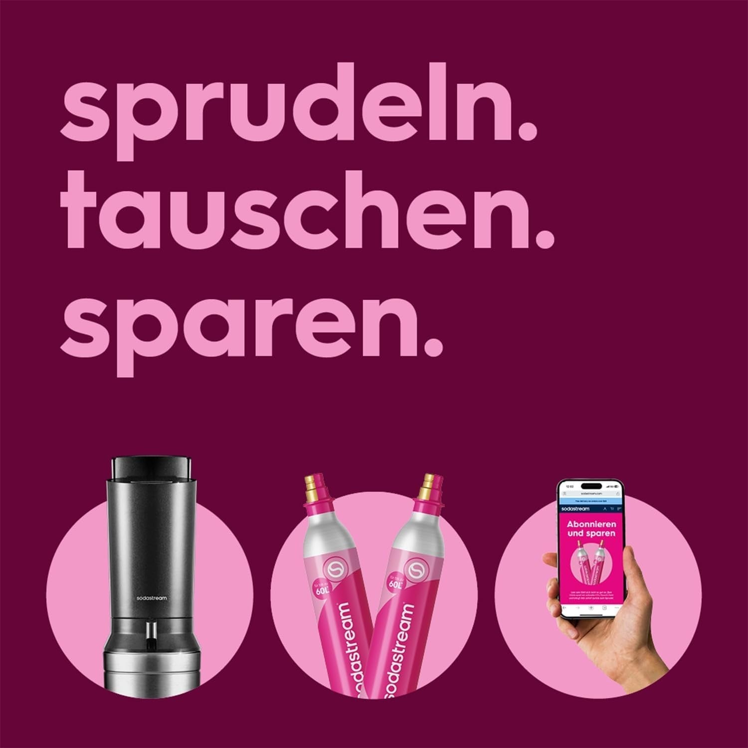 SodaStream Crystal 3.0, gasatore per acqua a connessione rapida, senza bombola