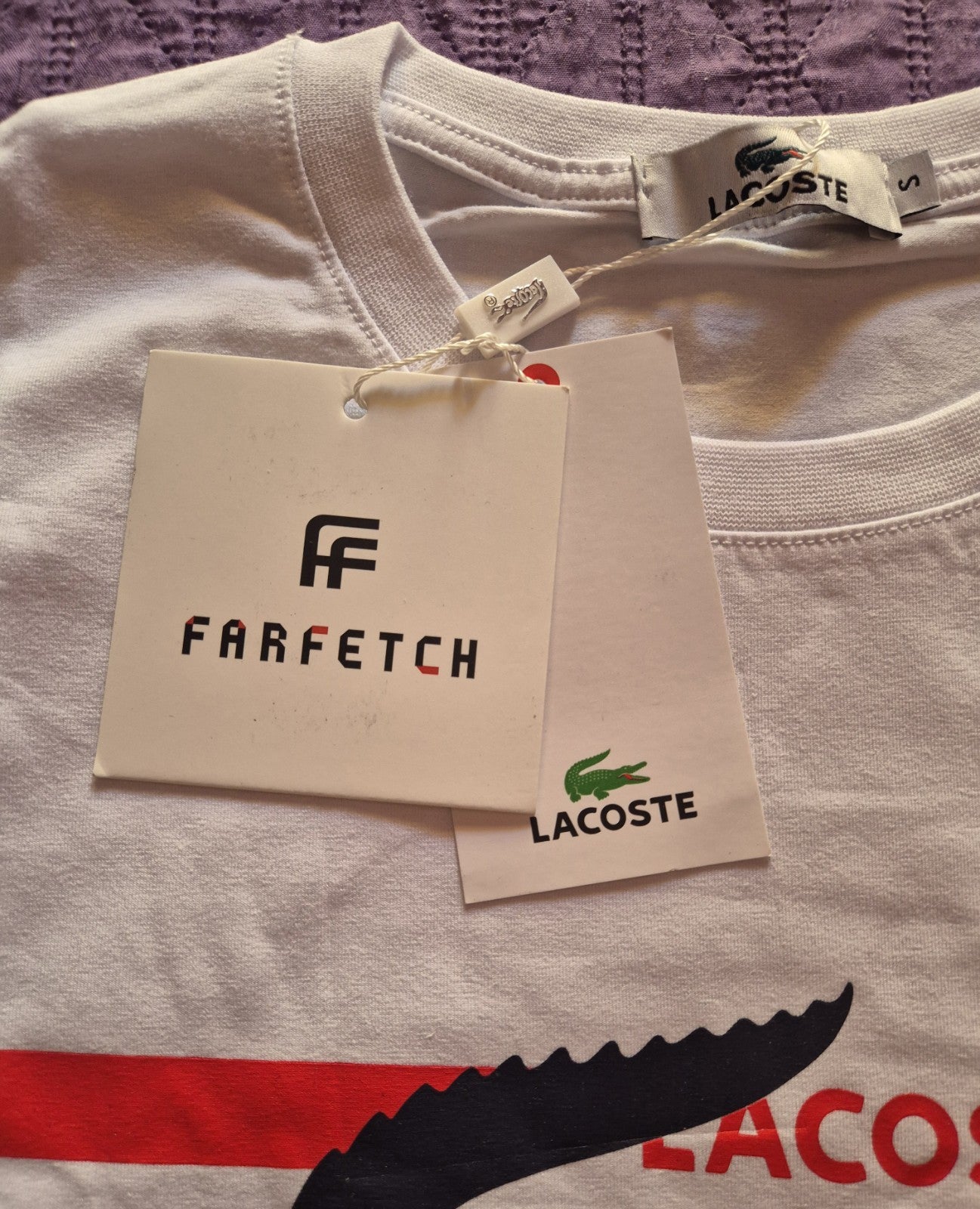 T-shirt Lacoste tg S girocollo nuova con cartellino e Busta