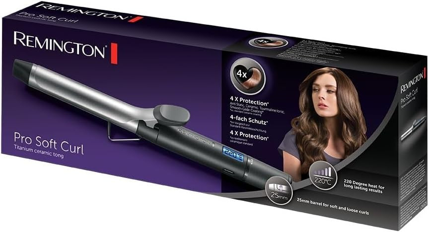 Remington Ferro arricciacapelli 25mm - Pro Soft Curl Digital: protezione 4 volte