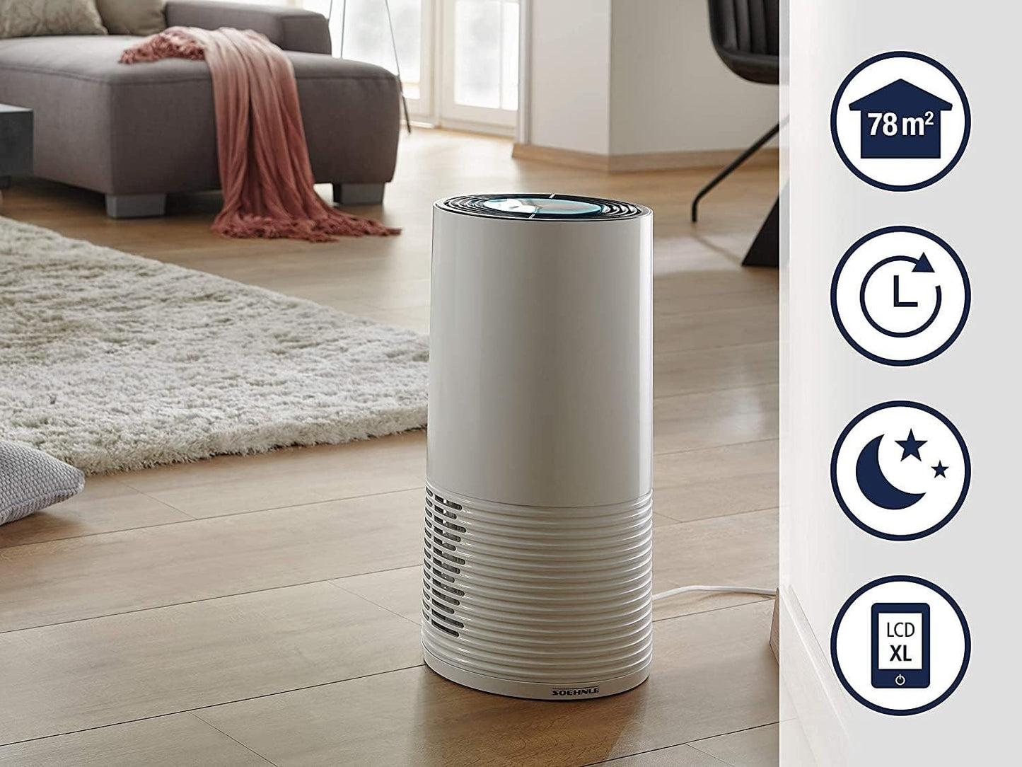 Soehnle Airfresh Clean Connect 500 purificatore d'aria Bluetooth con connessione
