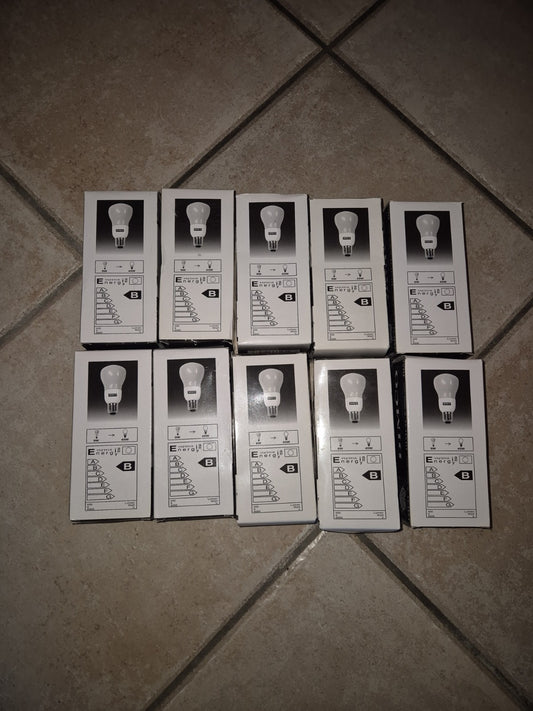 10 lampadine a LED a goccia da 9W risparmio energetico attacco E27 bianco Freddo