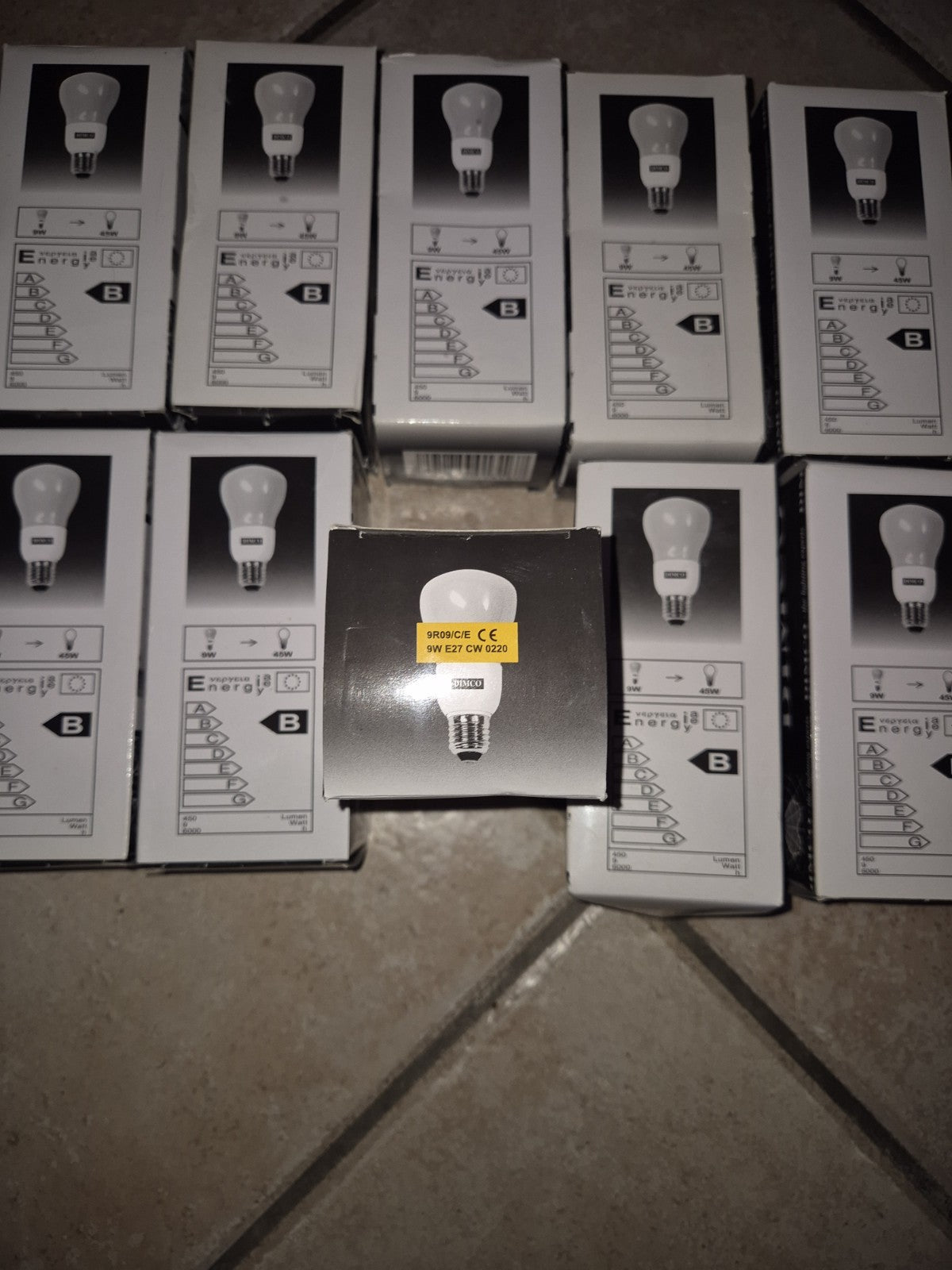 10 lampadine a LED a goccia da 9W risparmio energetico attacco E27 bianco Freddo