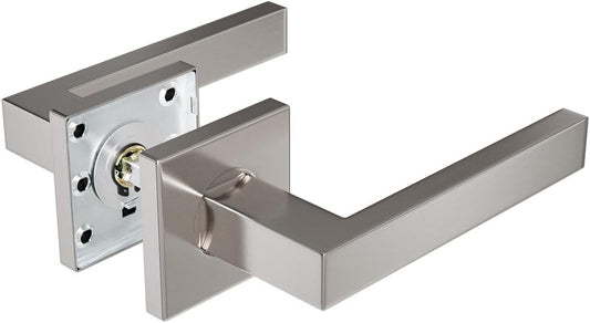 Amig - Set di Maniglie per Porte | Acciaio Inossidabile Opaco | Rosetta quadrata