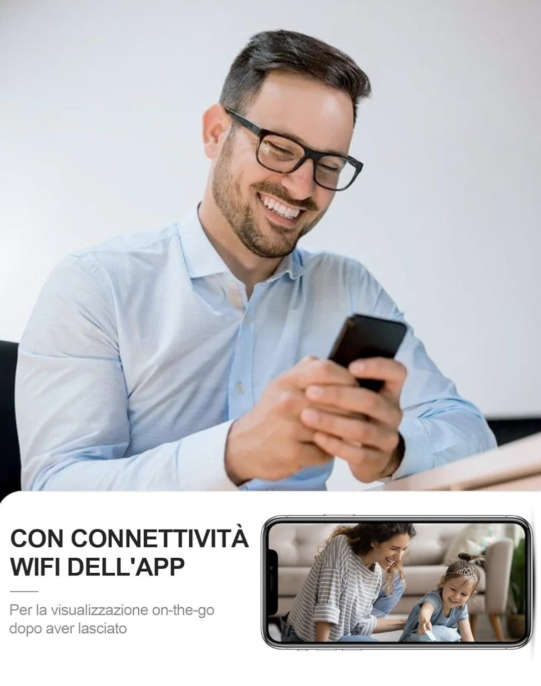 Mini Telecamera Wifi Interno 4K HD Mini Telecamera Senza Fili