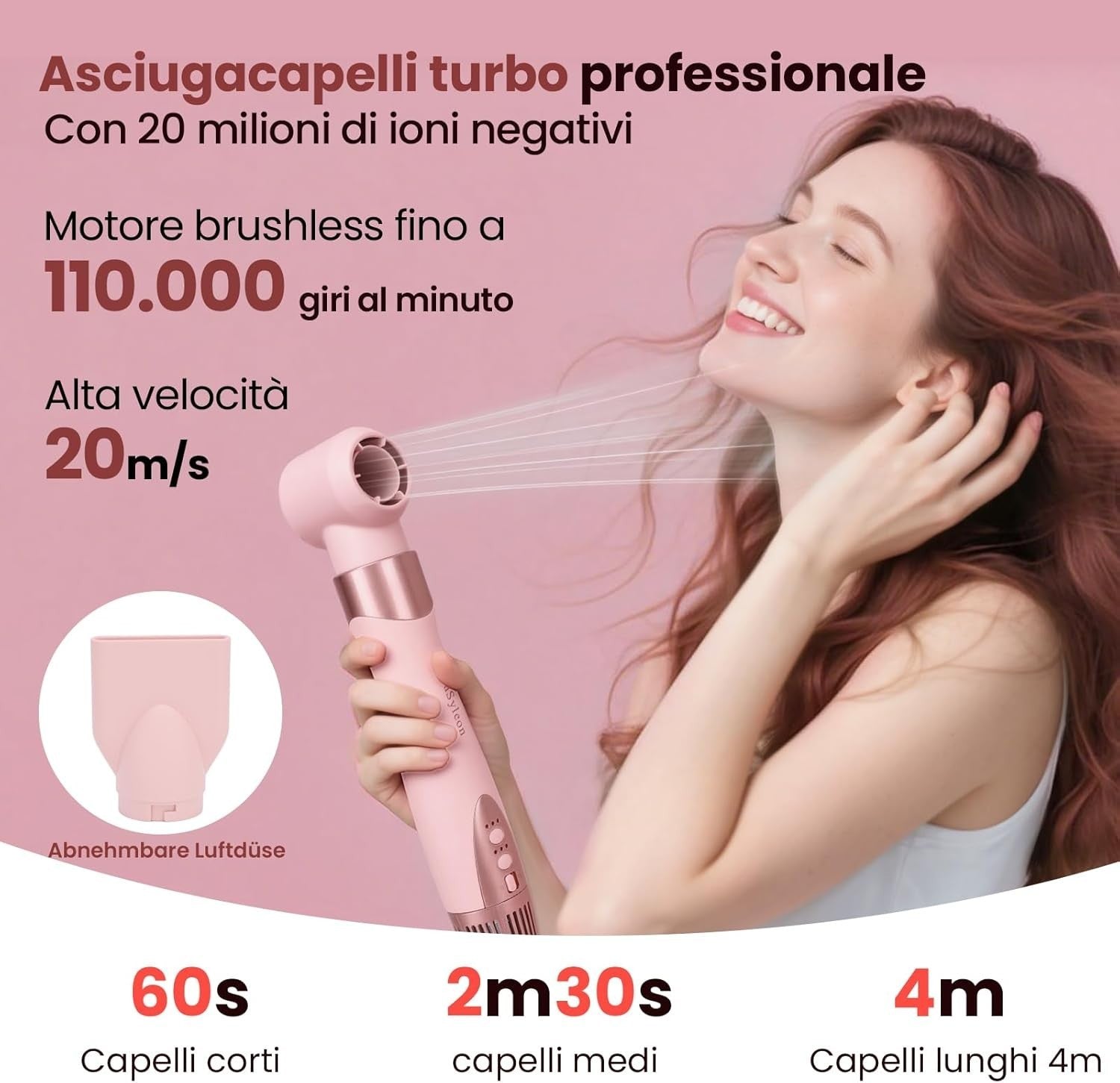 AraSyelon 9 in 1 Styler Multifunzione per Capelli - Phon Professionale, Spazzola
