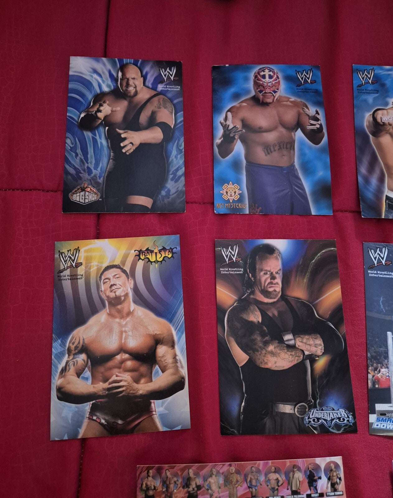 Lotto 10 cartoline WWE smackdown e raw anni 2004/2005 prodotte dalla edibas 