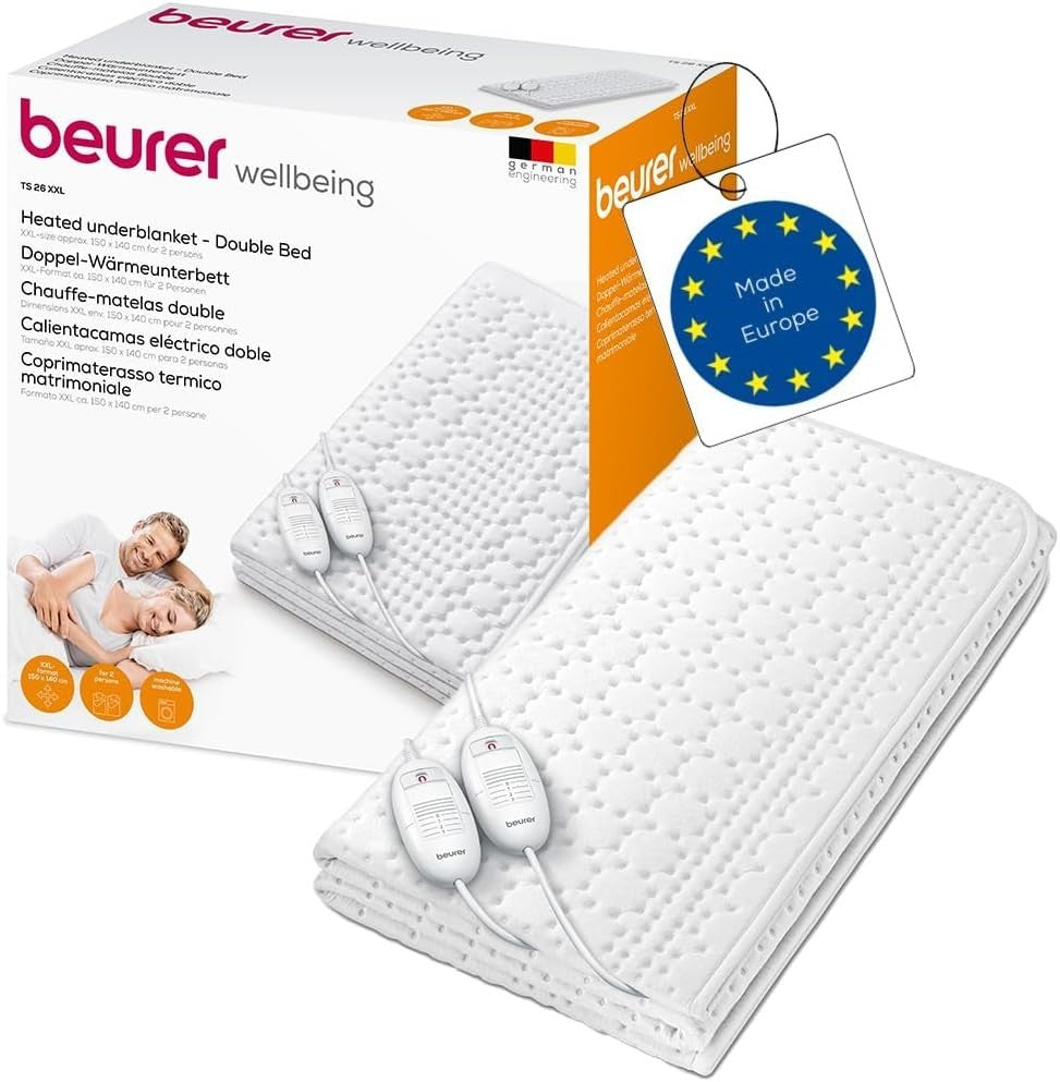 Beurer TS 26 Coprimaterasso Termico Scaldaletto Matrimoniale Micropile Traspiran