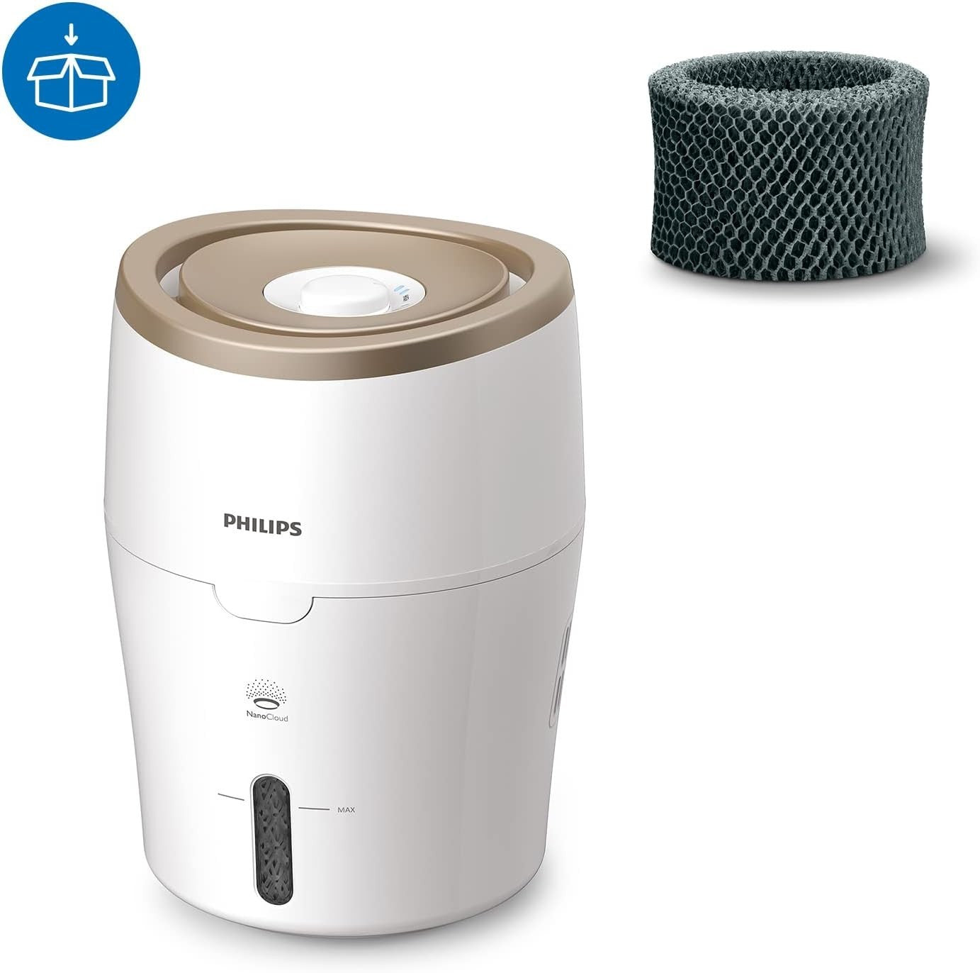 Umidificatore d'aria Philips serie 2000 - Umidificatore per ambienti 38 m², 2L