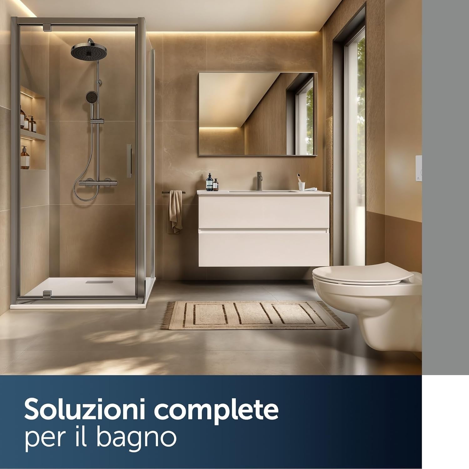 Ideal Standard Tirso Sedile WC, forma ovale universale, Sedile a chiusura rallen