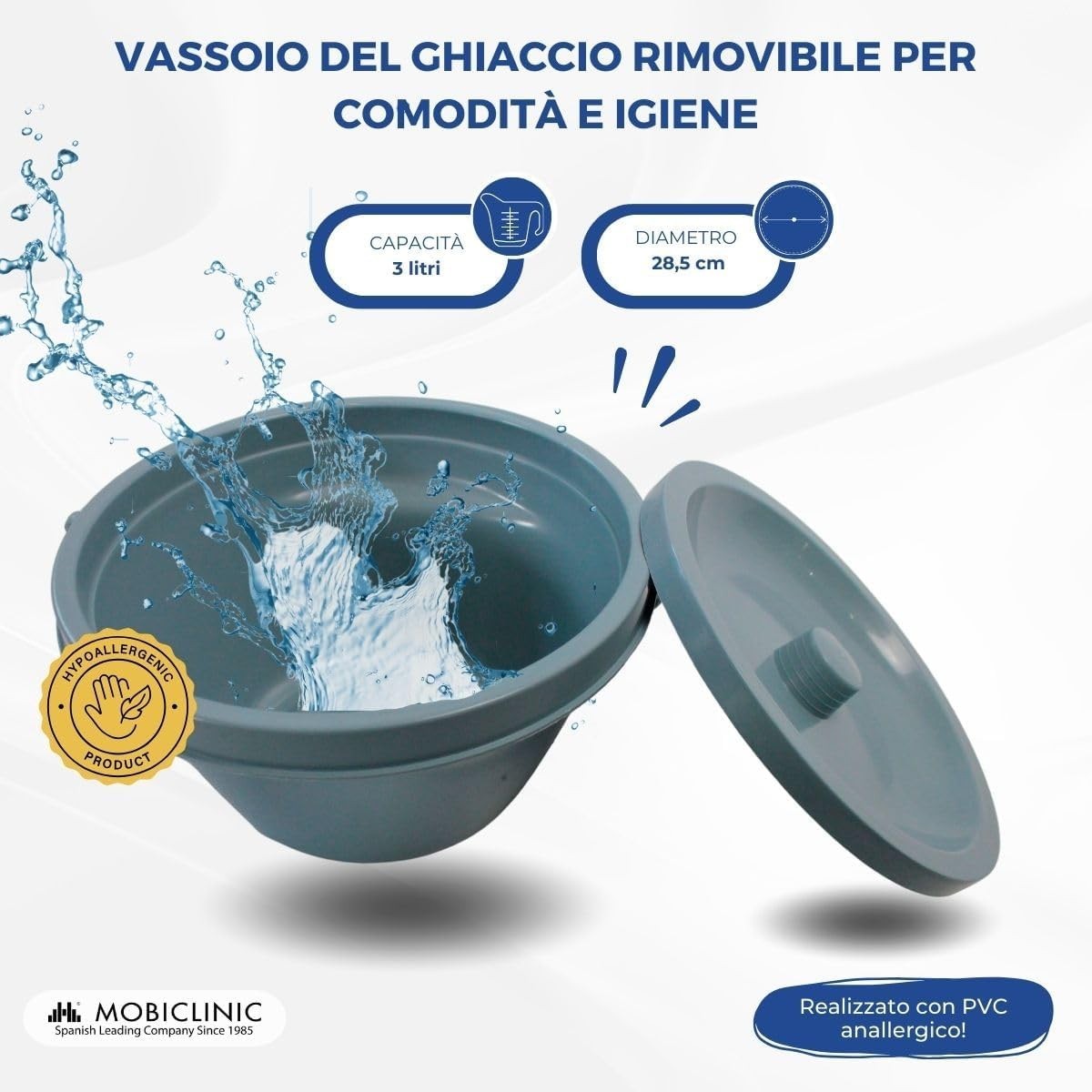Mobiclinic, Sedia con WC, Arroyo, Coperchio, Secchio Estraibile, Regolabile
