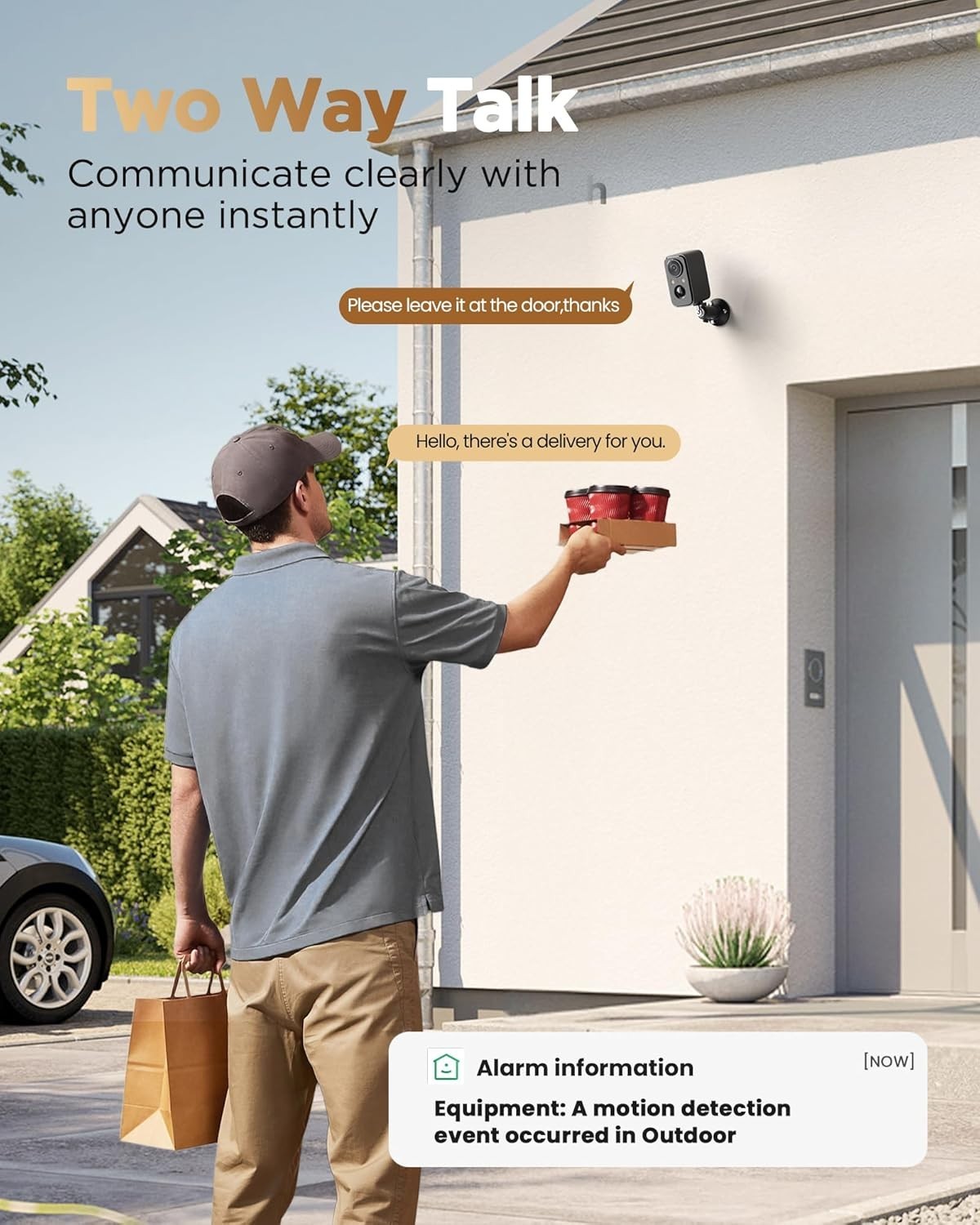 Telecamera Wifi Esterno Senza Fili con Batteria: 2K Telecamera Wifi Interno 2pcs