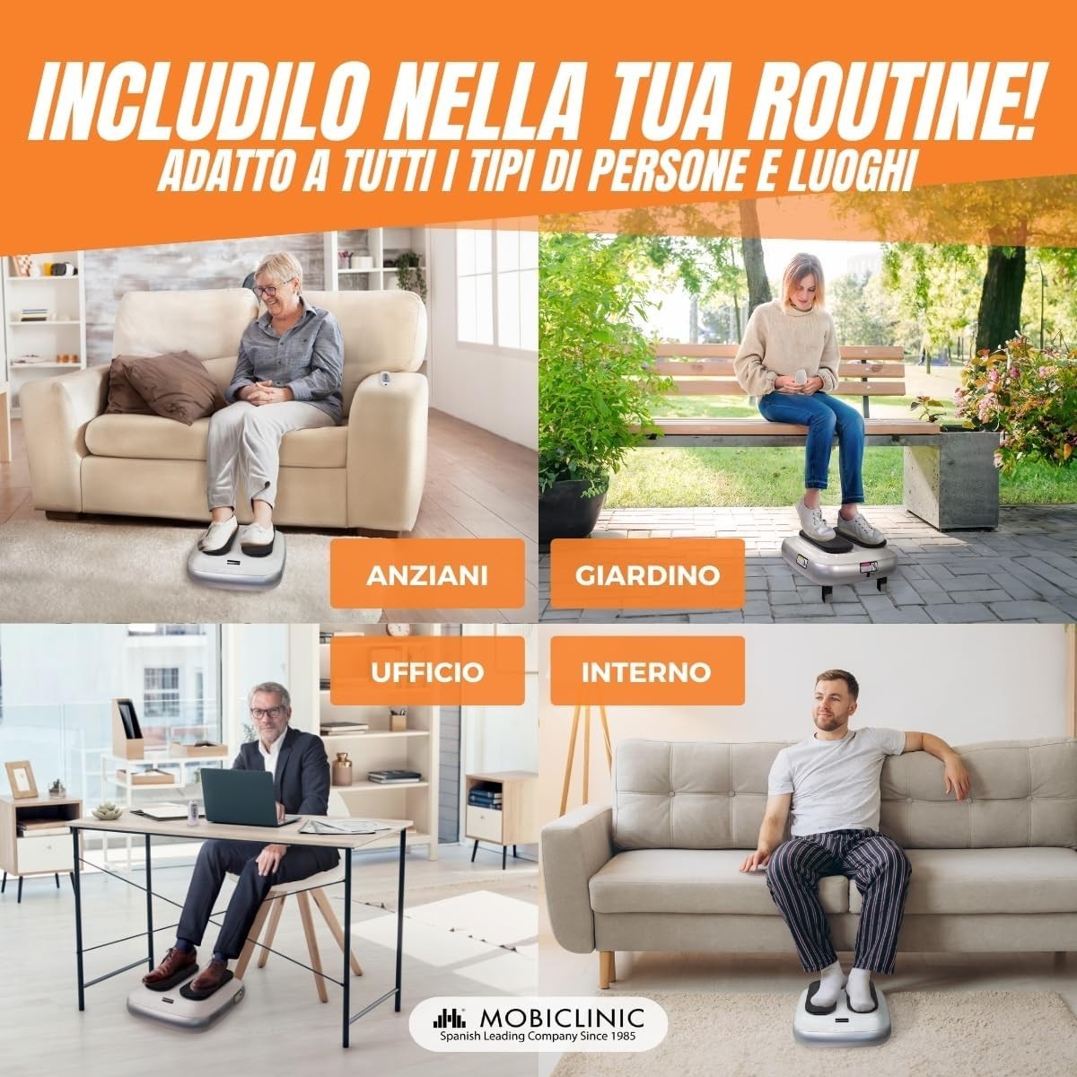 Mobiclinic, Esercitatore passivo per Gambe, Legfit, Marchio Europeo