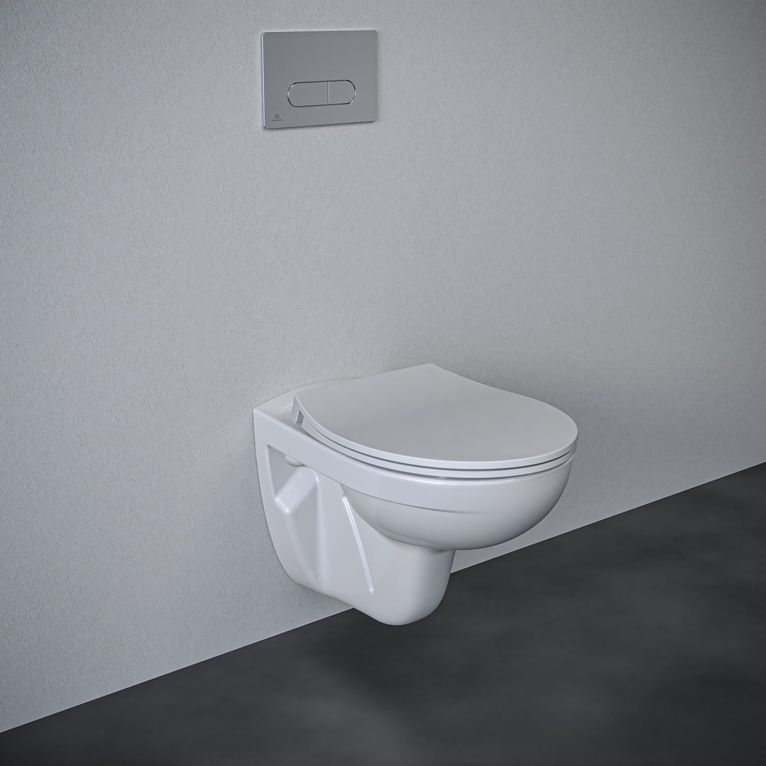 Ideal Standard Tirso Sedile WC, forma ovale universale, Sedile a chiusura rallen