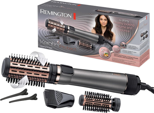 Remington Spazzola rotante per capelli, Asciugacapelli, 1000 W, Setole Morbide