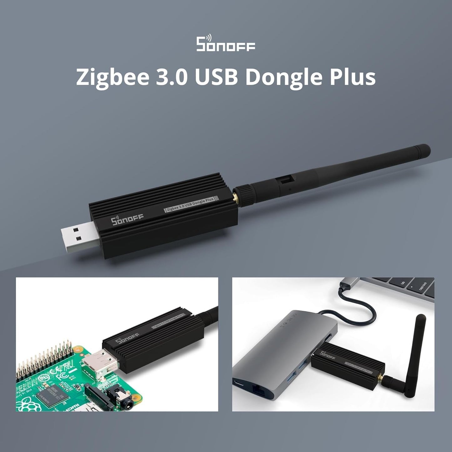 SONOFF ZigBee 3.0 USB Dongle Plus, TI CC2652P Coordinator, universale USB ZigBee