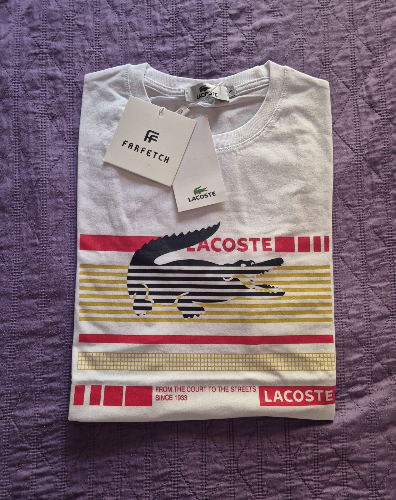 T-shirt Lacoste tg S girocollo nuova con cartellino e Busta