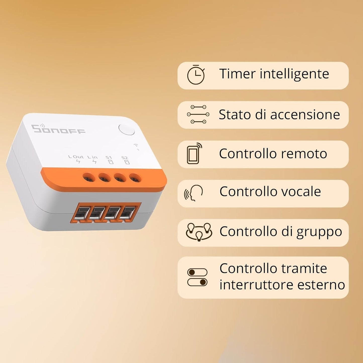SONOFF Zigbee Smart Switch nessun conduttore neutro richiesto funziona con Alexa