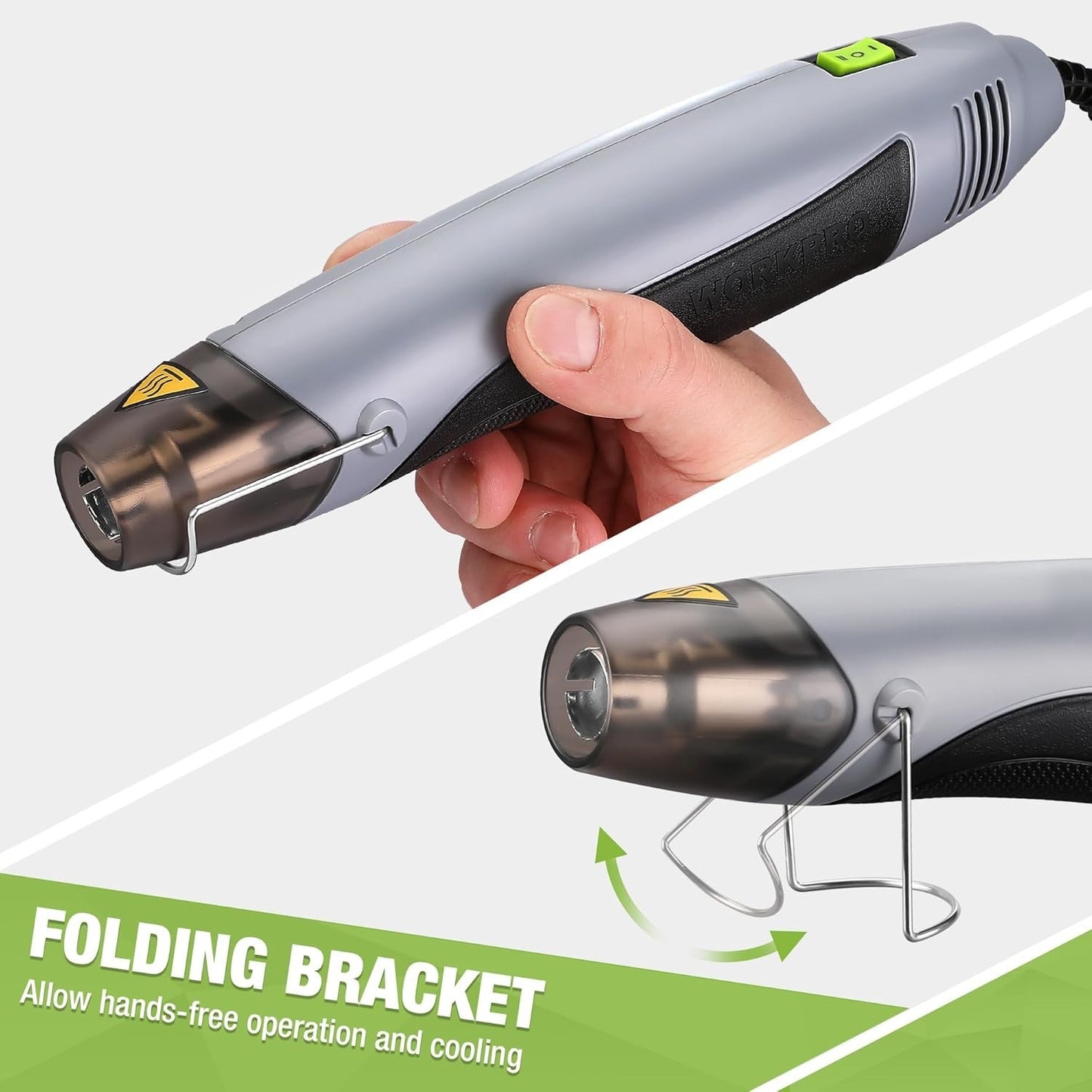 WORKPRO Pistola ad Aria Calda da 400 W, Pistola Termica Professionale 300/500 ℃