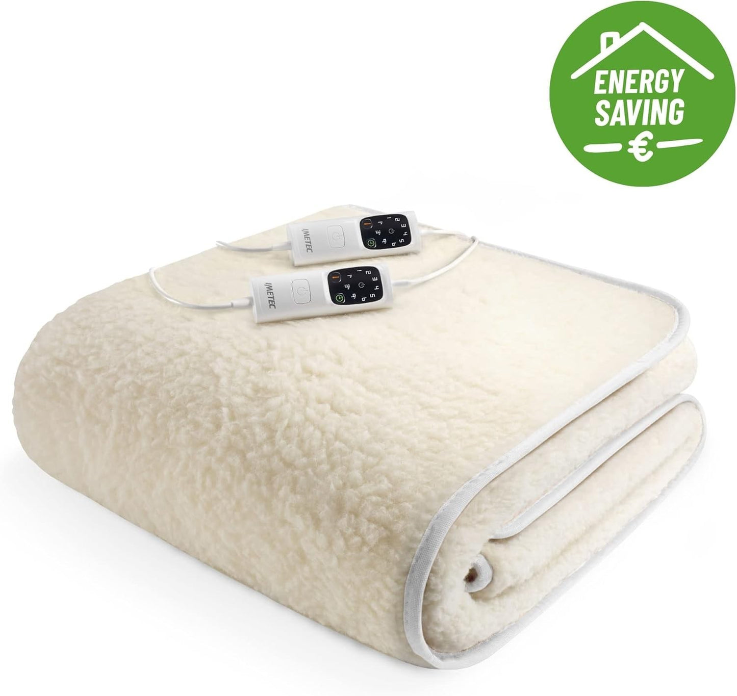 Imetec Adapto Scaldasonno Matrimoniale 150x160 - Scaldaletto Elettrico 100% Lana