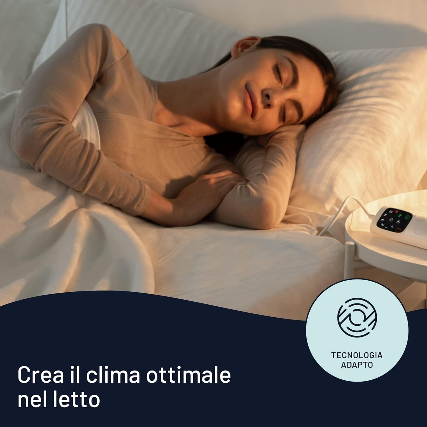 Imetec Scaldasonno Adapto maxi coprimaterasso singolo 195x90 cm, basso consumo