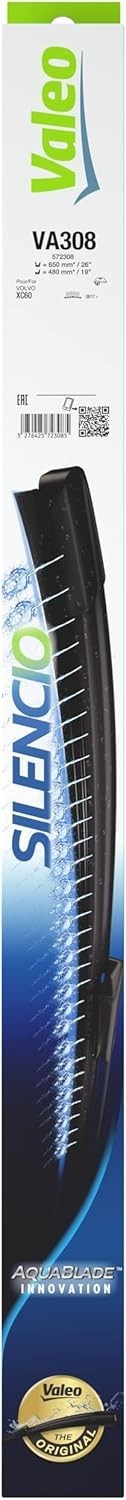 VALEO Silencio Original Aquablade VA308 Kit di Spazzole Tergicristallo Riscaldat