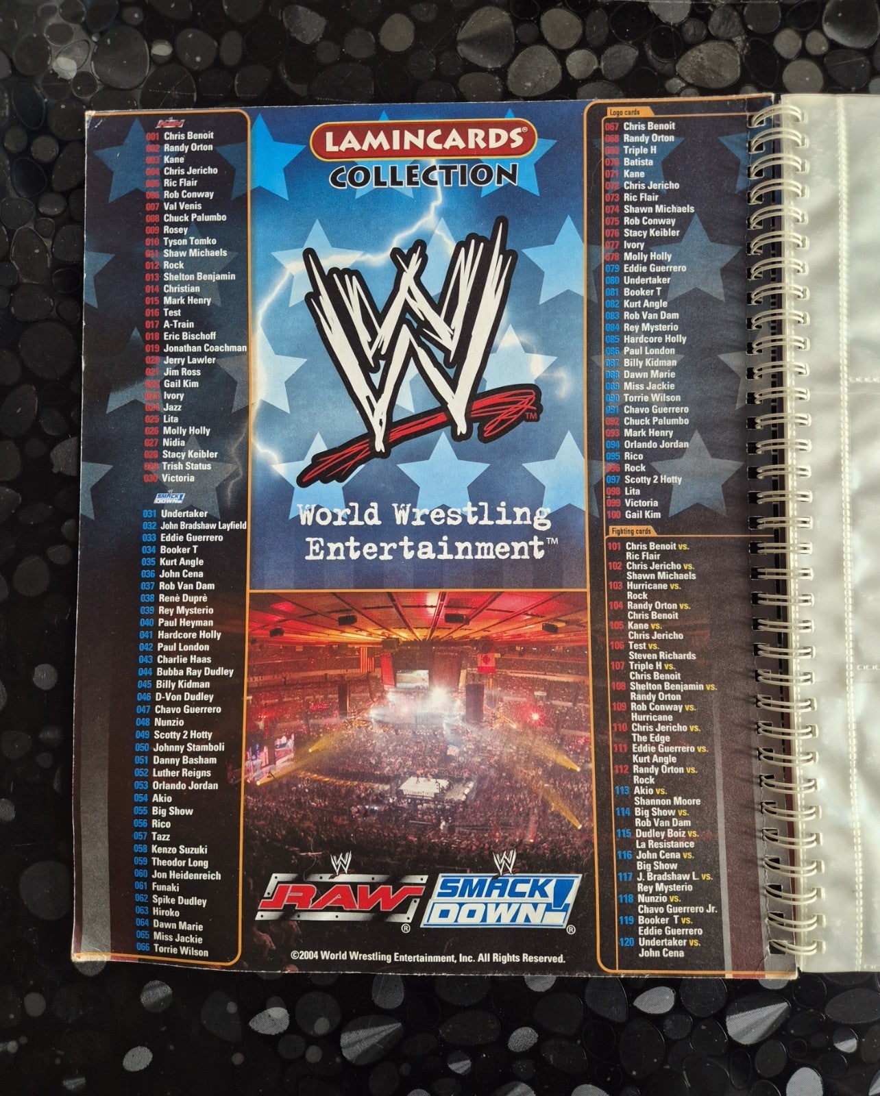 Raccoglitore lamincards vuoto WWE raw e smackdown del 2004 Edibas