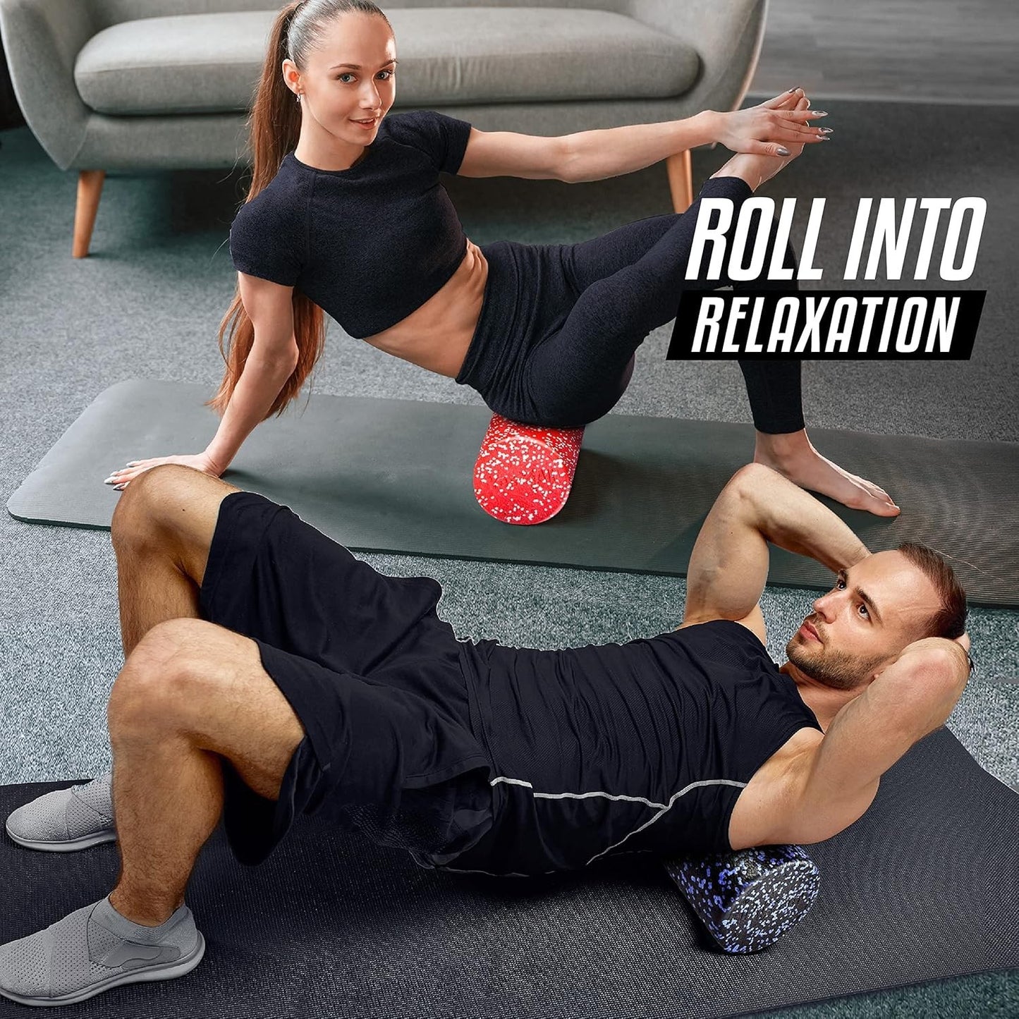 Rullo di schiuma per schiena rotonda in EPP ad alta densità per yoga, 60 cm