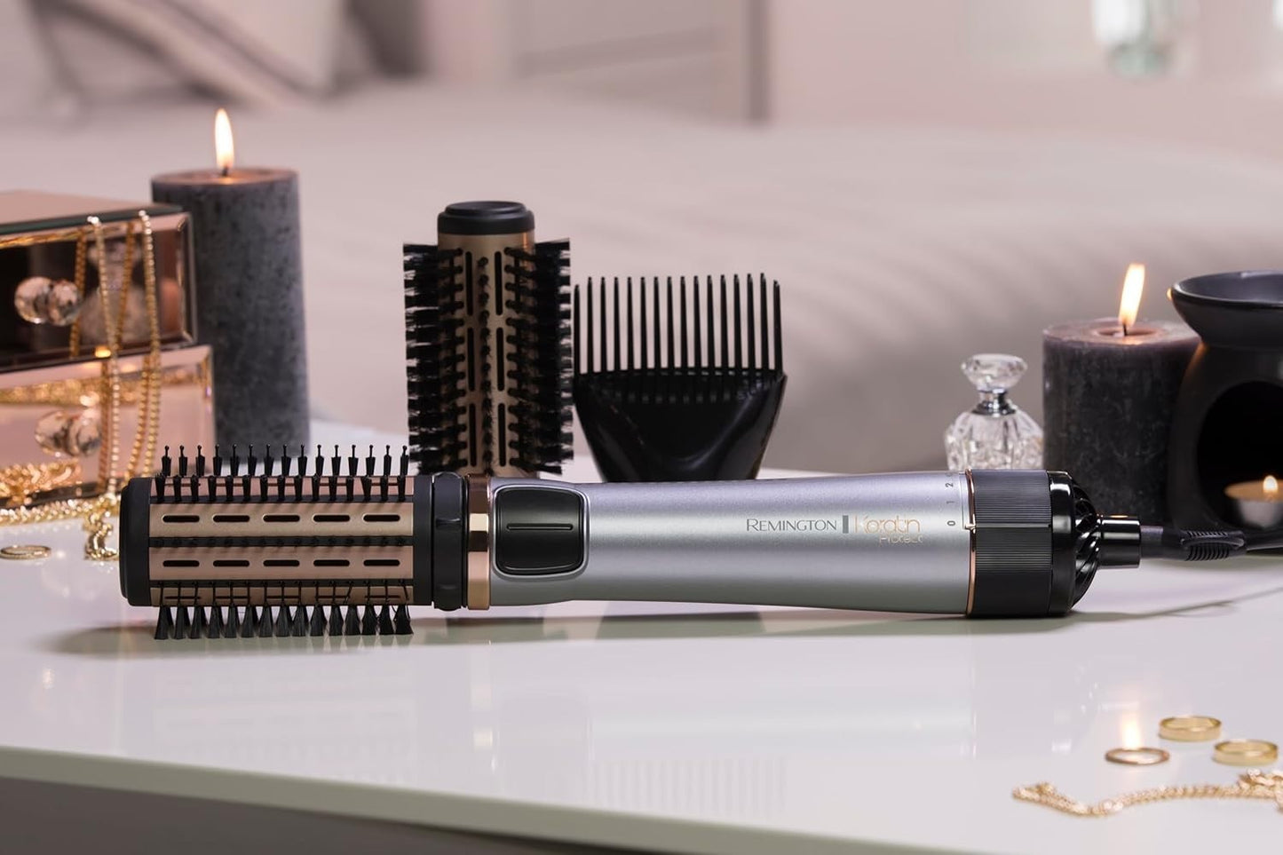 Remington Spazzola rotante per capelli, Asciugacapelli, 1000 W, Setole Morbide