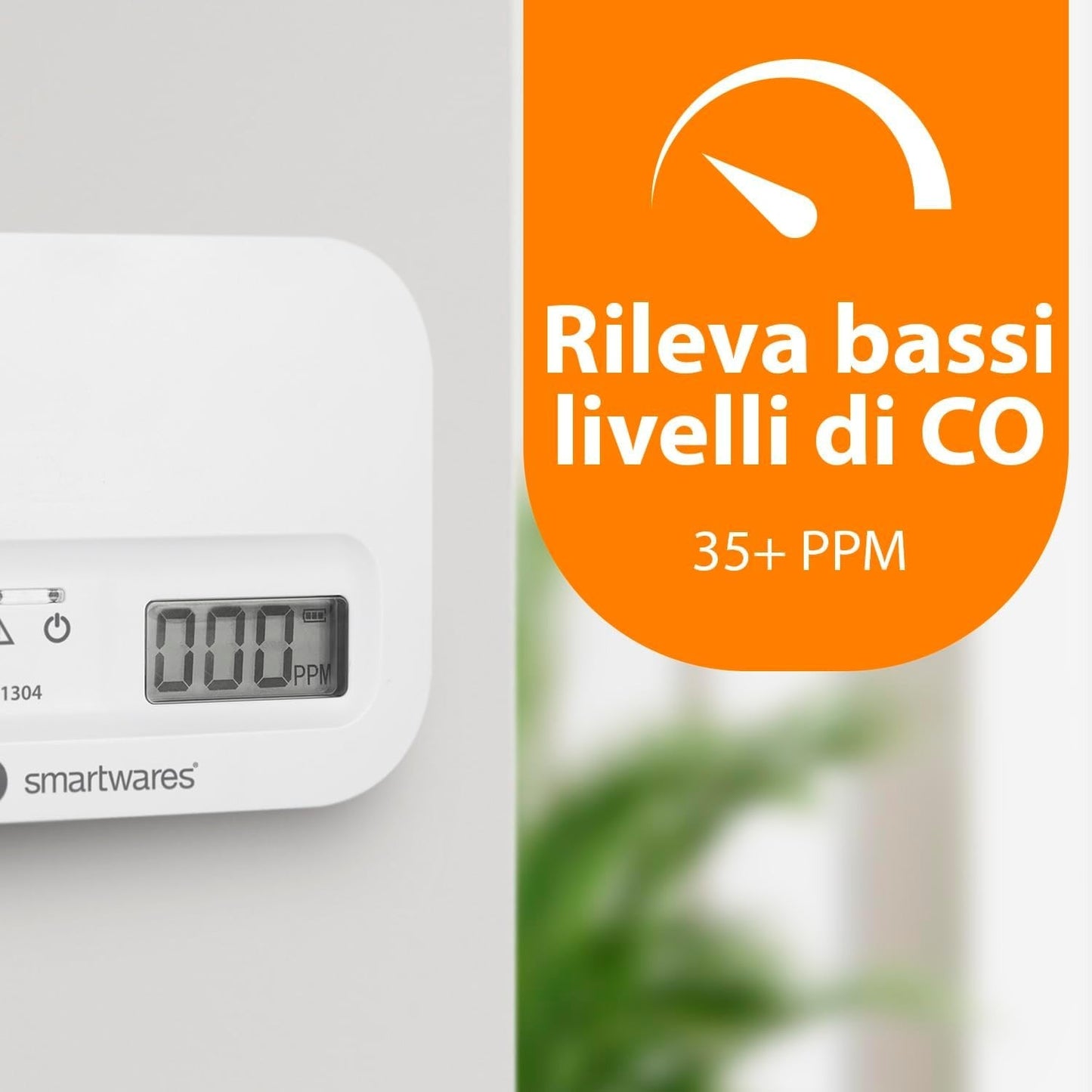 Smartwares Rilevatore di Monossido di Carbonio - Sensore di 10 anni - FGA-13041