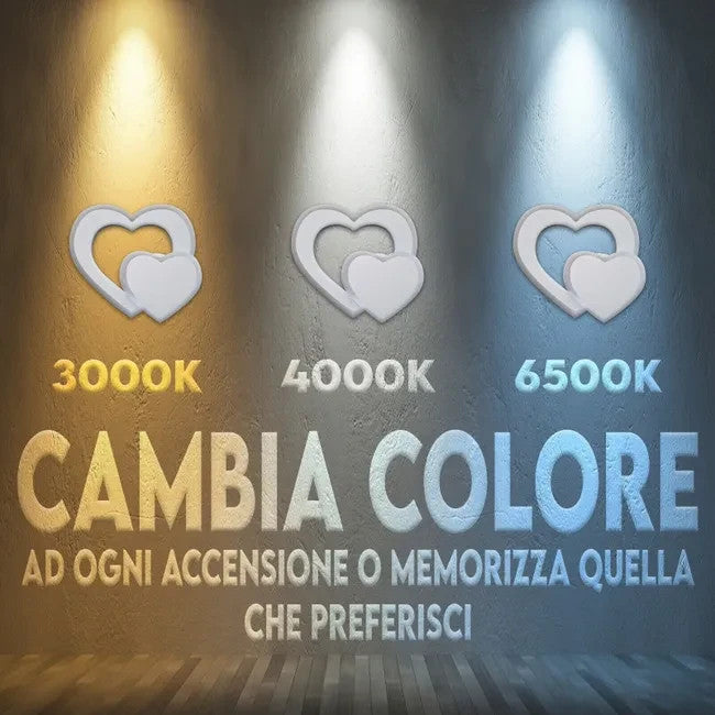 Applique da Parete LED 12W Design Doppio Cuore Sovrapposto Moderno 3 modalità