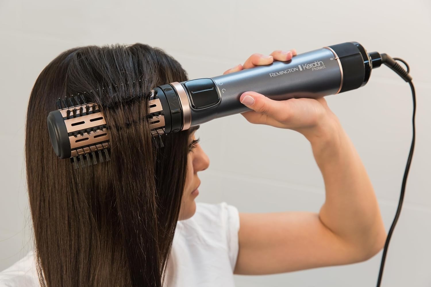 Remington Spazzola rotante per capelli, Asciugacapelli, 1000 W, Setole Morbide