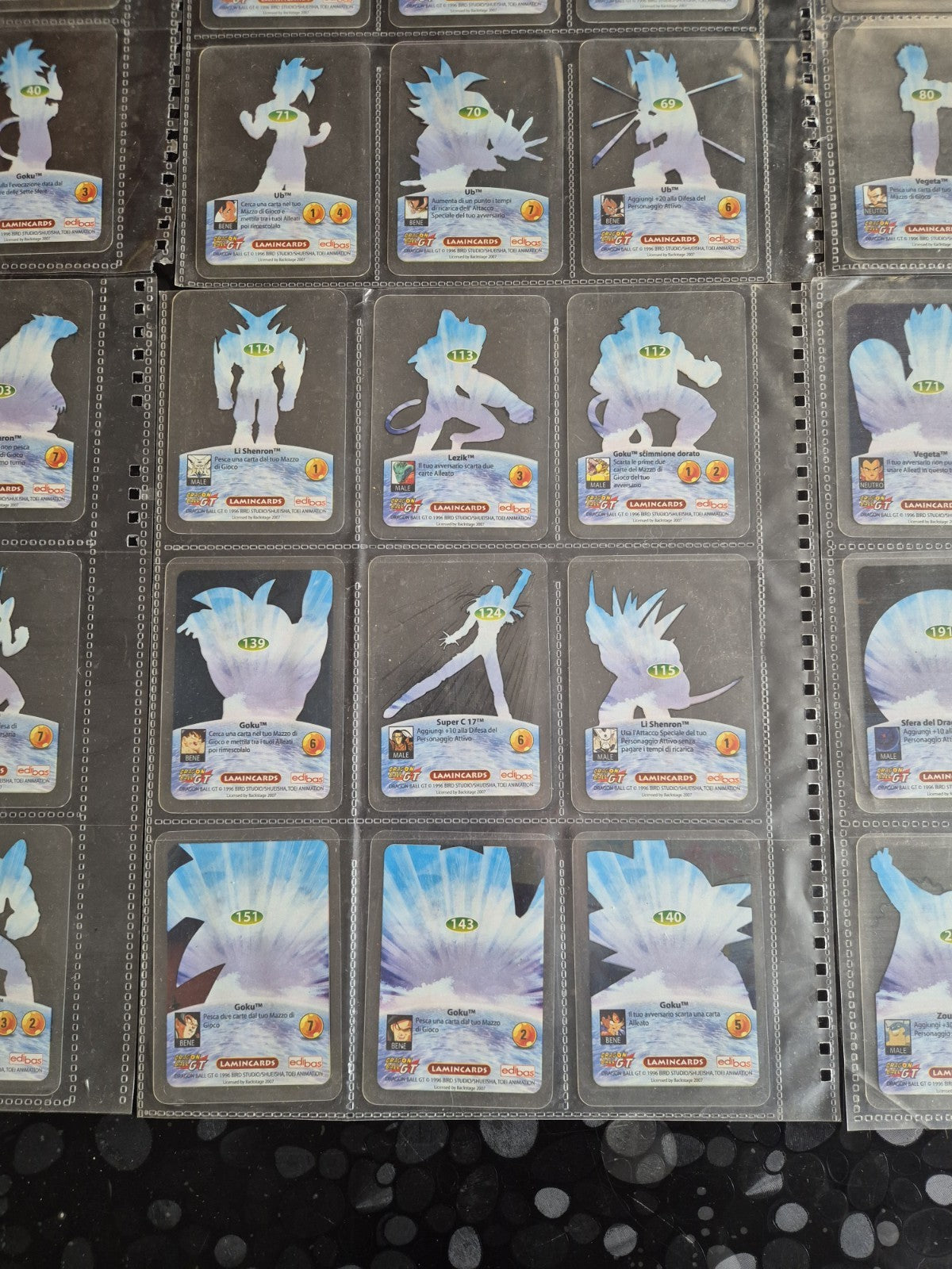 Lamincard Dragonball Gt Lotto Da 88 Card Come In Foto In Buone Condizioni 