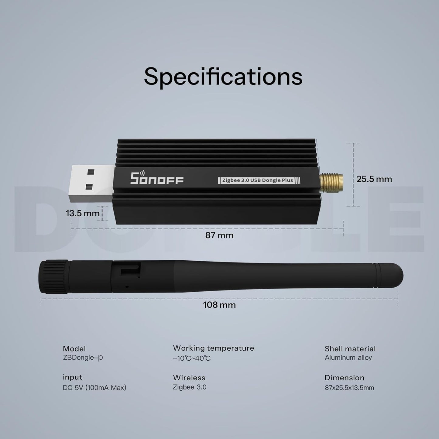 SONOFF ZigBee 3.0 USB Dongle Plus, TI CC2652P Coordinator, universale USB ZigBee