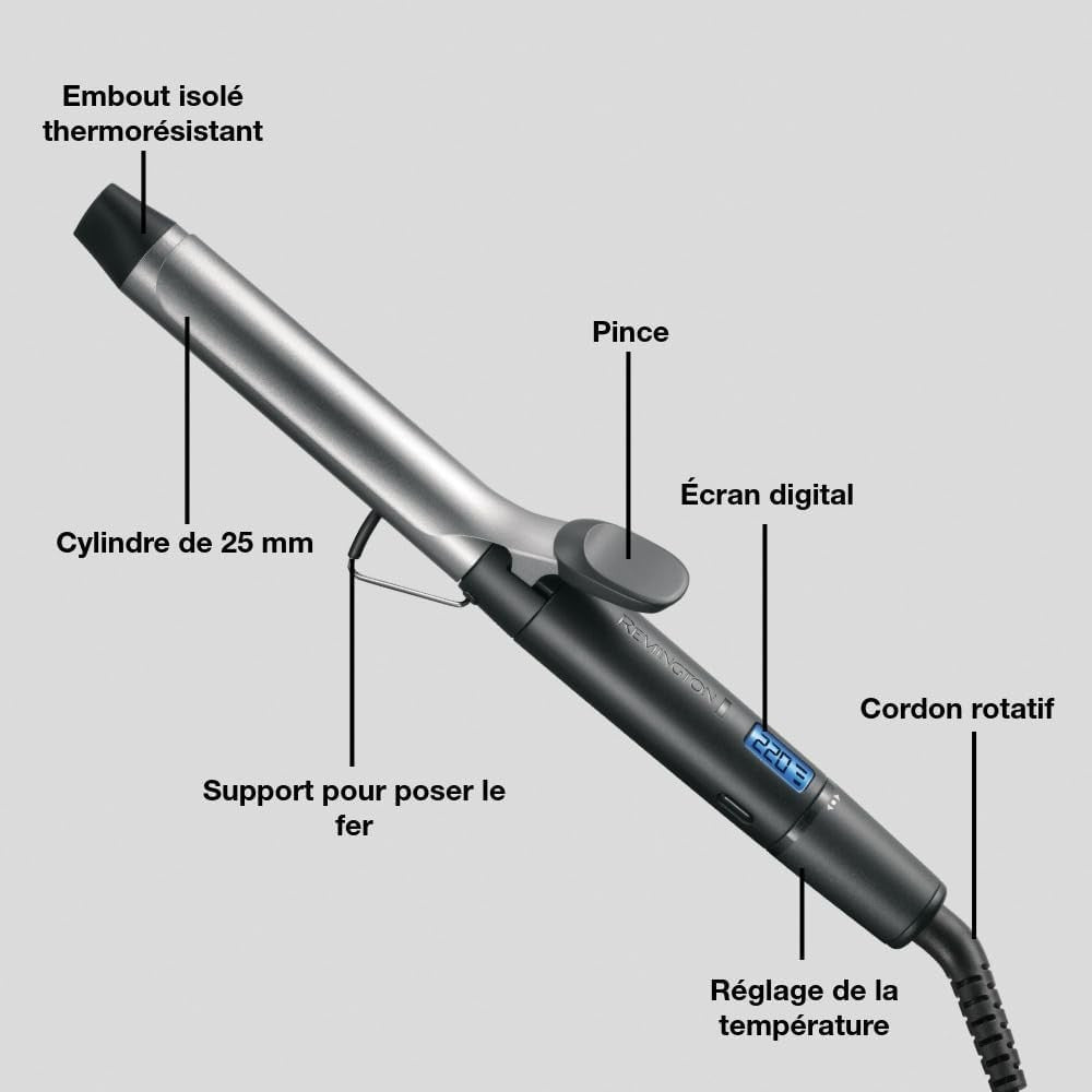 Remington Ferro arricciacapelli 25mm - Pro Soft Curl Digital: protezione 4 volte