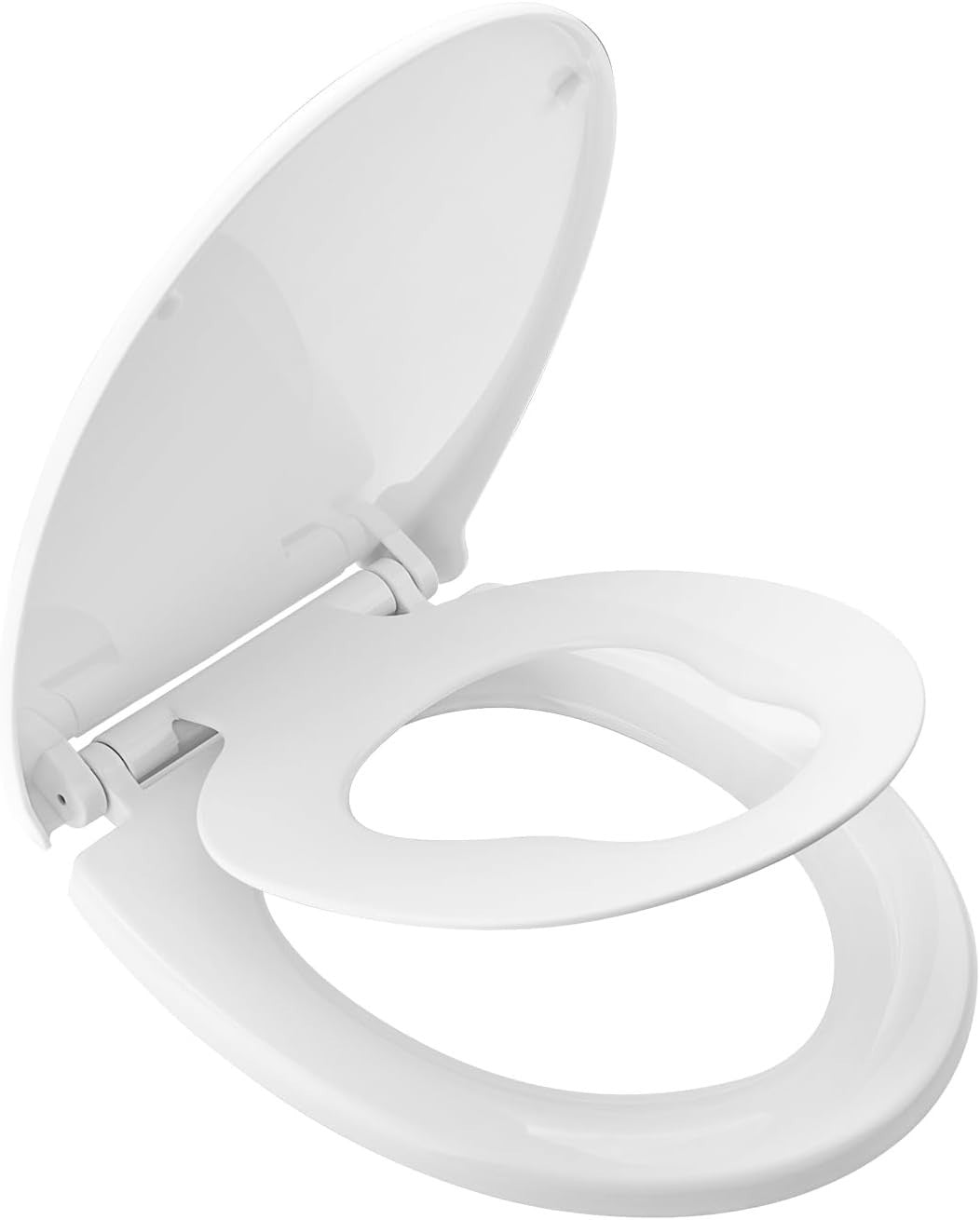 Ibergrif M41002-2 - Coperchio WC, sedile per WC familiare con chiusura morbida
