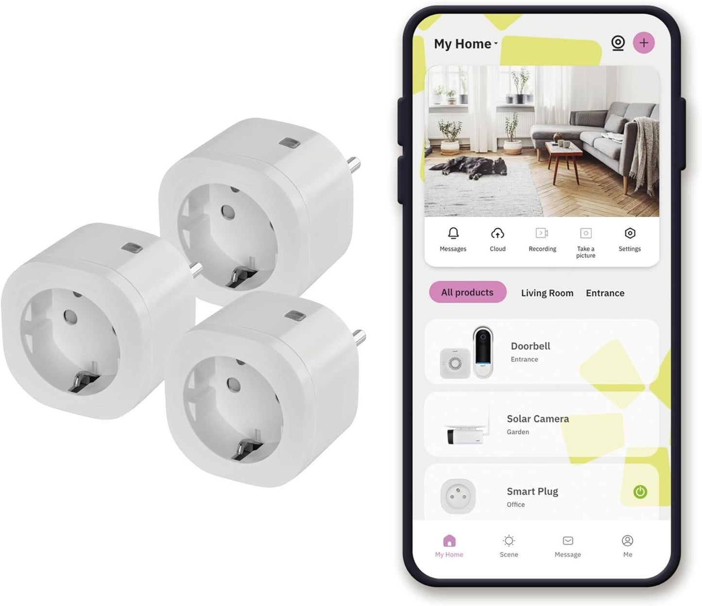 OMAJIN by Netatmo Set di 3 prese intelligenti, Timer, Monitoraggio Consumo