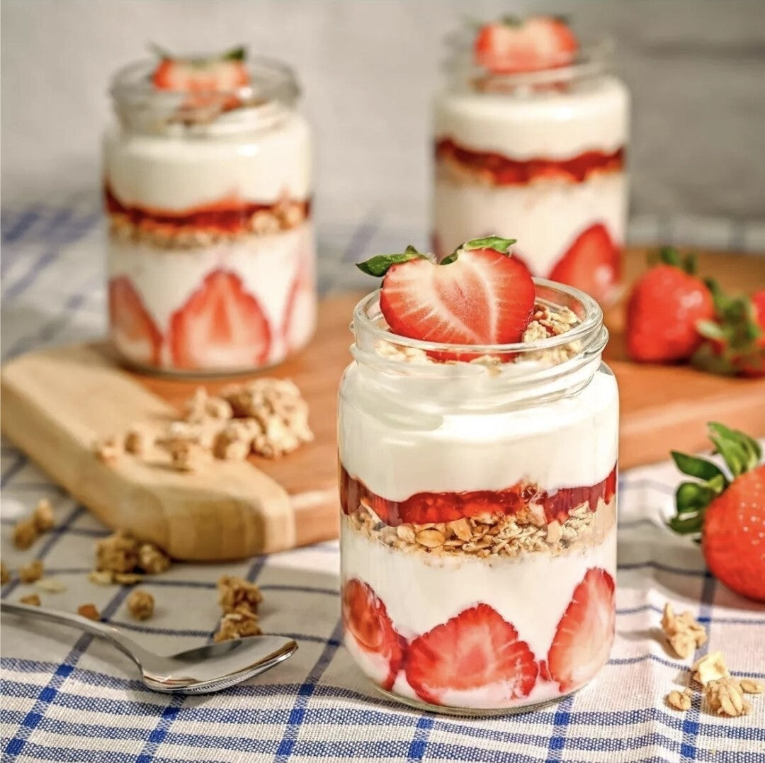 Praknu 25 Vasetti di Vetro per Conserve da 230ml - Con Etichette e Pennarello