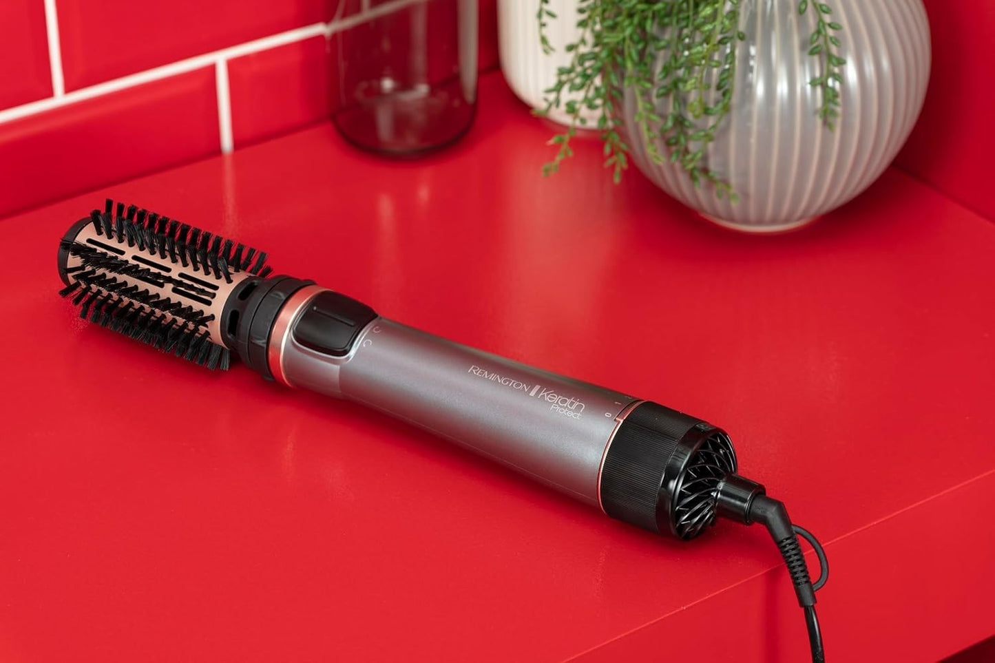 Remington Spazzola rotante per capelli, Asciugacapelli, 1000 W, Setole Morbide