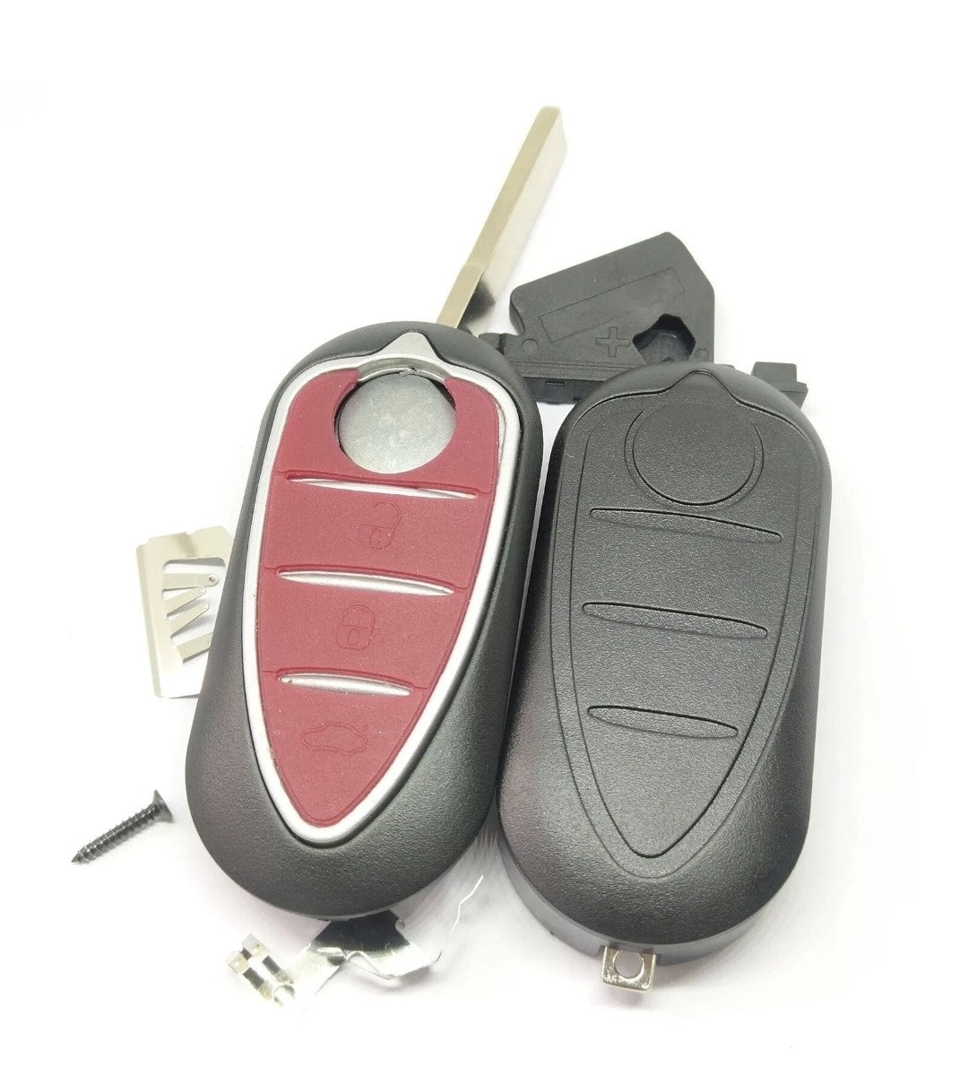 Telecomando Ricambio CHIAVE 3 Tasti in gomma e LOGO Alfa Romeo Mito Giulietta