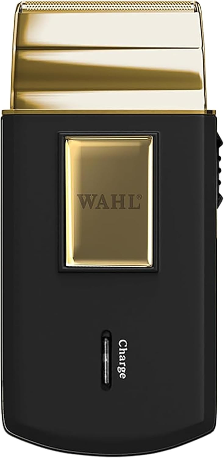 Wahl Travel Shaver Gold Edition Rasoio elettrico cordless e ricaricabile per uom