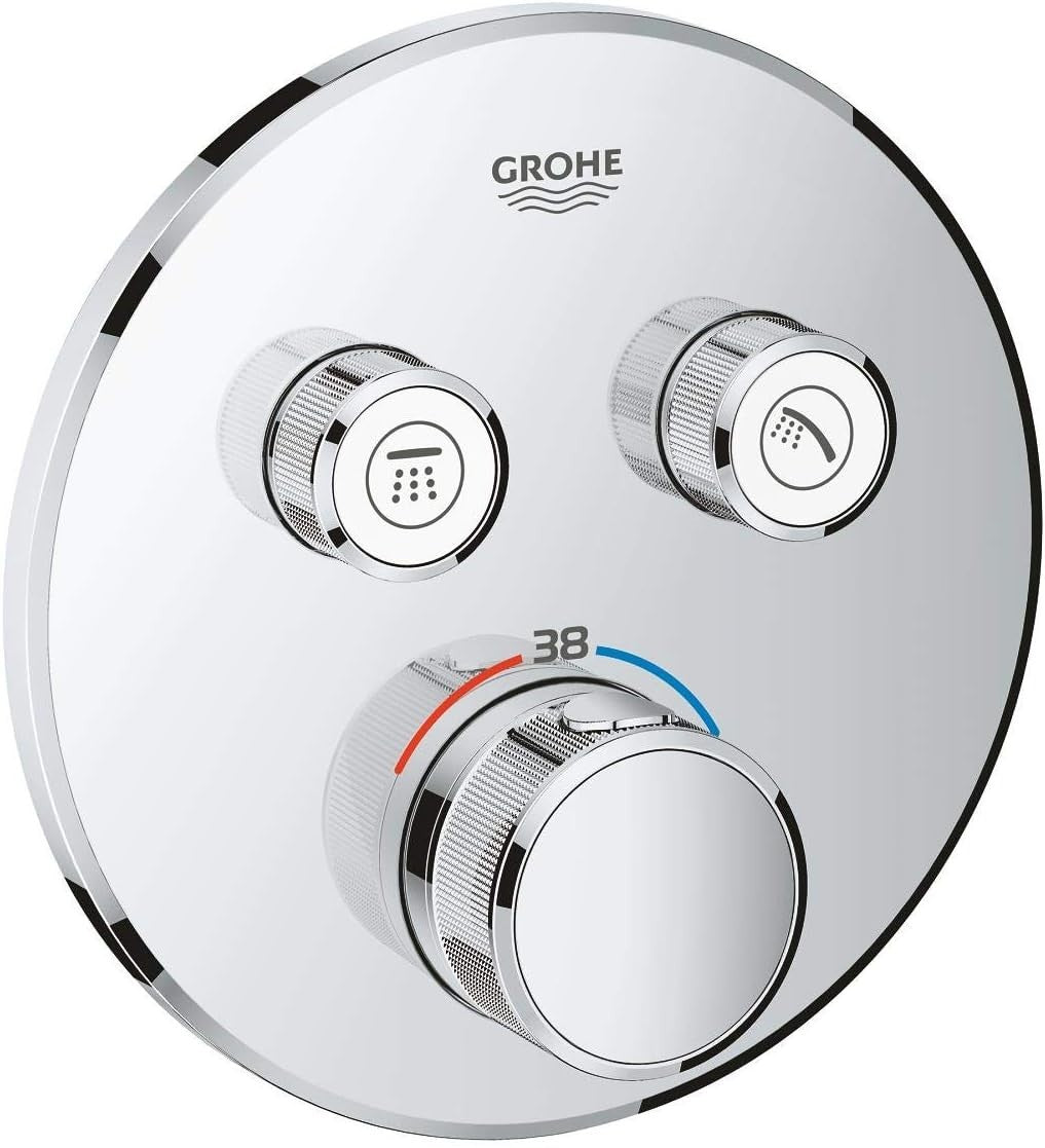GROHE Grohtherm SmartControl Miscelatore Termostatico a 2 Vie, Cromo, Rotondo