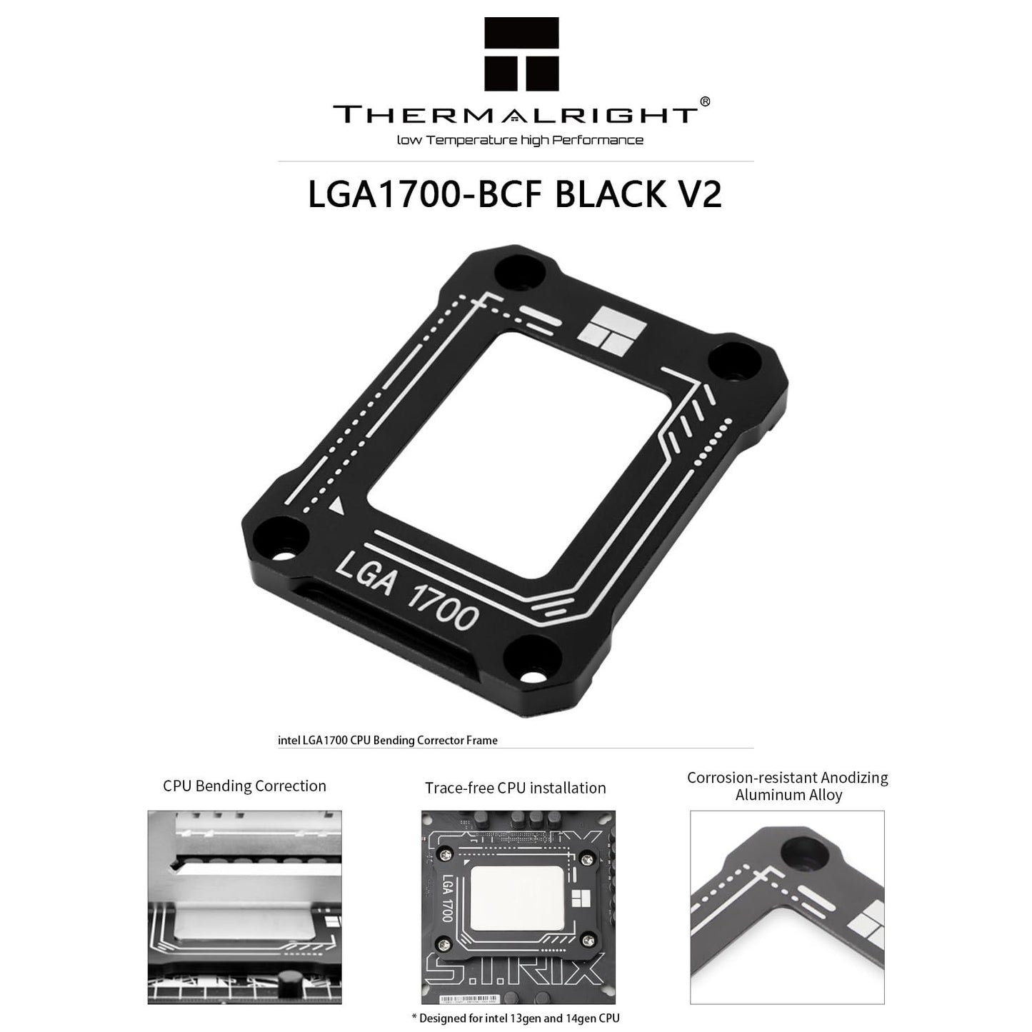 Thermalright LGA1700-BCF Nero V2 Fermo CPU, Intel 12/13/14th Anti-Bend Retainer