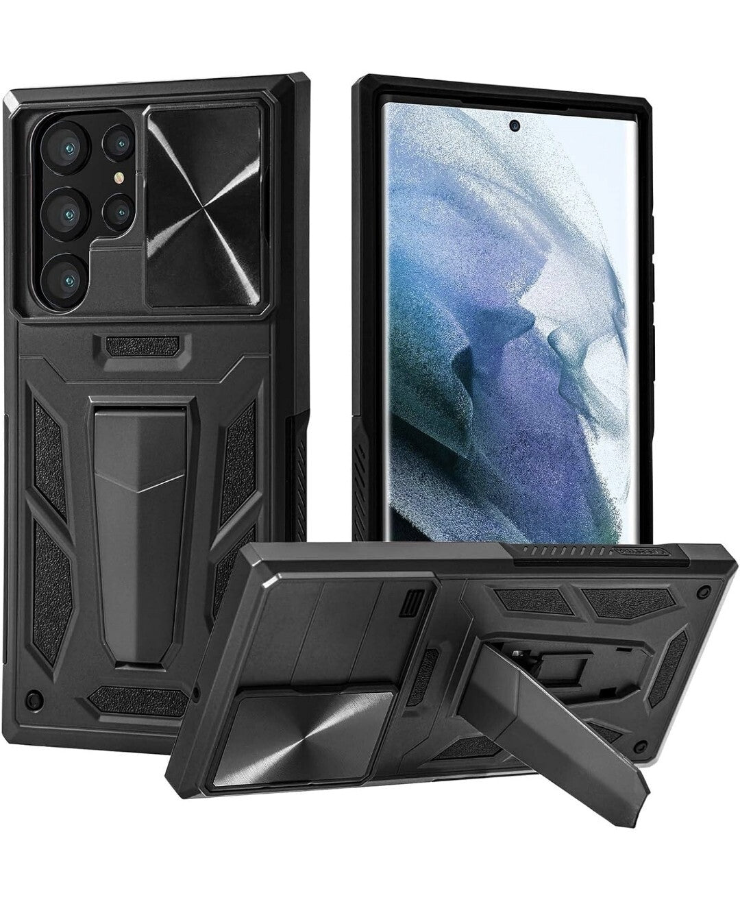 CASESTAR Custodia Military Armor Series per Samsung Galaxy S22 Ultra 2022, Nero